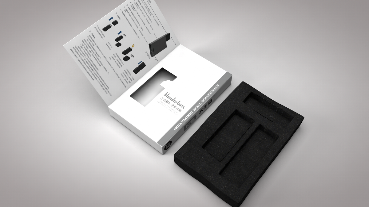 包裝頗具動感的發射與密集構成形式